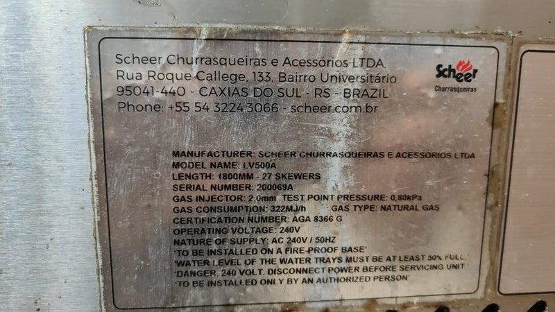 Scheer open style gas lava rock rotisserie Carousel 9