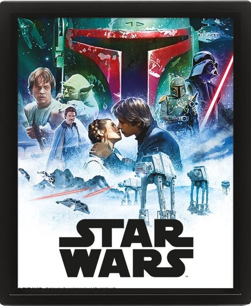 Star Wars ~ Episodes IV & V ~ Framed 8x10 3D Lenticular Poster Carousel 1