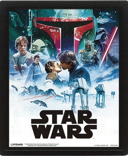 Star Wars ~ Episodes IV & V ~ Framed 8x10 3D Lenticular Poster Carousel 3