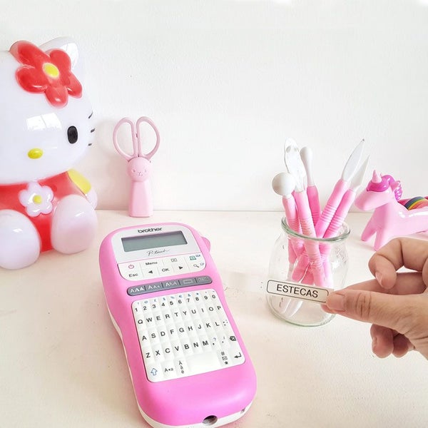 Brother PTH110PK Durable P-Touch Pink Label Printer 1 Year Warranty Carousel 1