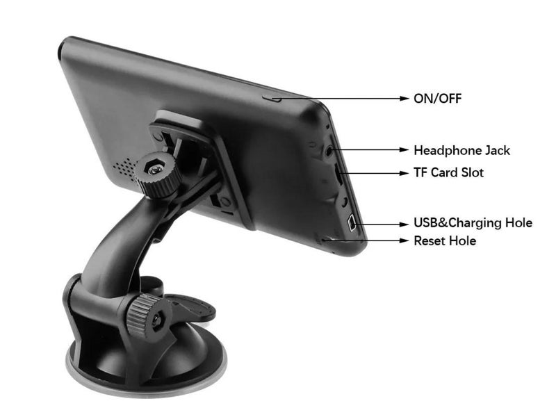 5 inch Car Truck Navigation GPS Navigator System Sat Nav Lifetime Map Speedcam Carousel 10