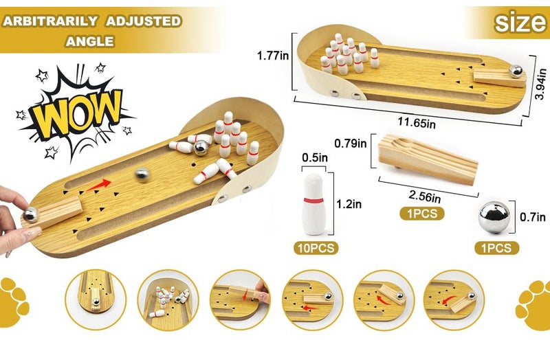 Table Top Mini Bowling Game Set,Funny White Elephant Gifts Ideas,Desk Tabletop S Carousel 2