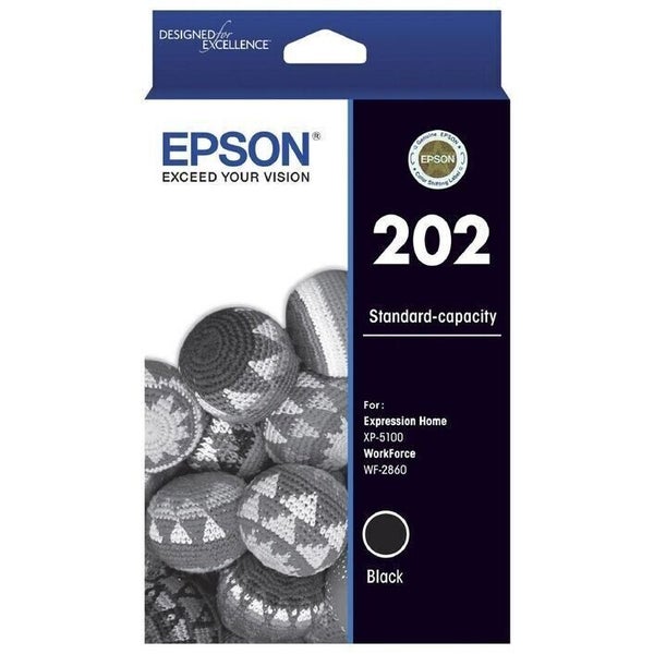 Epson 202 Black Ink Cartridge Toner C13T02N192 Genuine Original Carousel 1