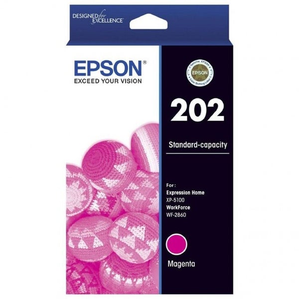 Epson 202 Magenta Ink Cartridge Toner C13T02N392 Genuine Original Carousel 1