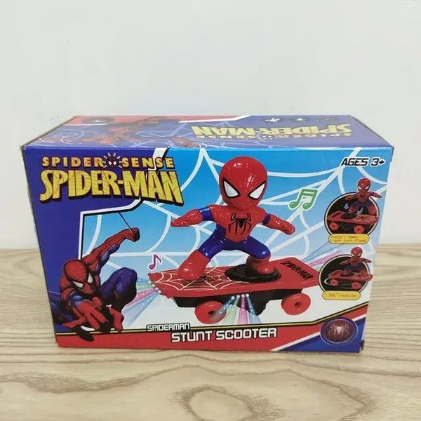 Spiderman Automatic Flip Rotation Skateboard Acousto-Optic Car Ultraman Elect... Carousel 1