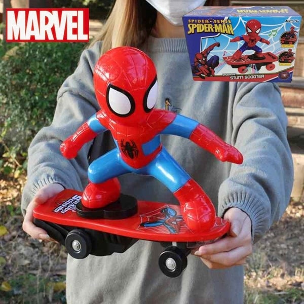 Spiderman Automatic Flip Rotation Skateboard Acousto-Optic Car Ultraman Elect... Carousel 2