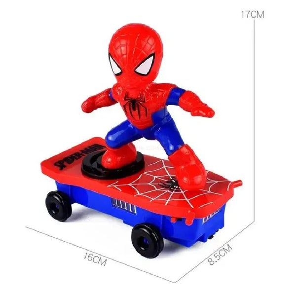 Spiderman Automatic Flip Rotation Skateboard Acousto-Optic Car Ultraman Elect... Carousel 7