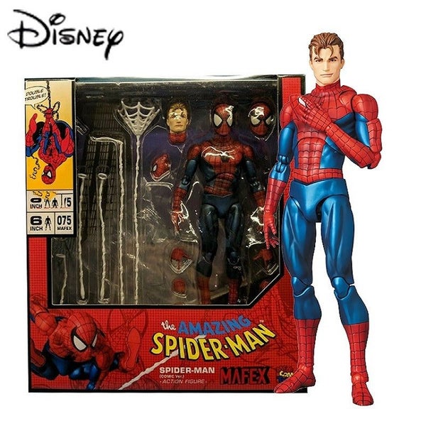 Mafex 075 Spiderman Action Figure 16cm High Quality Spider Man Multiple Acces... Carousel 1