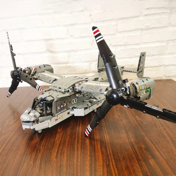 WW2 Technical Electric Osprey Transport Aircraft Building Blocks High-Tech Se... Carousel 2