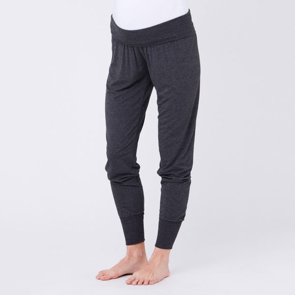 Ripe Maternity Jersey Lounge Pregnancy Drop Crotch Pants Charcoal Grey Carousel 1