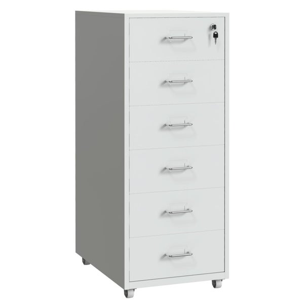 Gorilla Office - Mobile Metal 6 Drawer Cabinet - Traffic White Carousel 2
