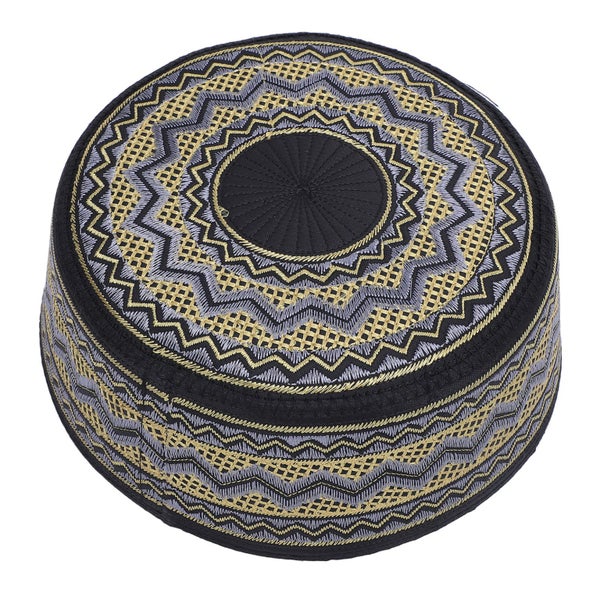 kufi hat cotton kufi hat kufi cap prayer hat Men Kufi Hat Embroidered Rounded Carousel 1