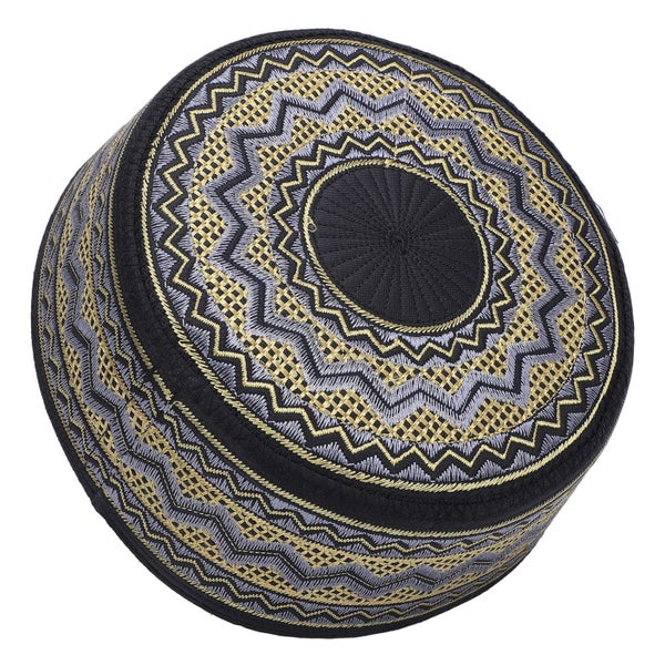 kufi hat cotton kufi hat kufi cap prayer hat Men Kufi Hat Embroidered Rounded Carousel 2