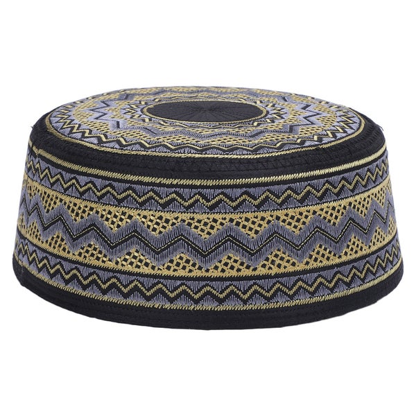 kufi hat cotton kufi hat kufi cap prayer hat Men Kufi Hat Embroidered Rounded Carousel 8