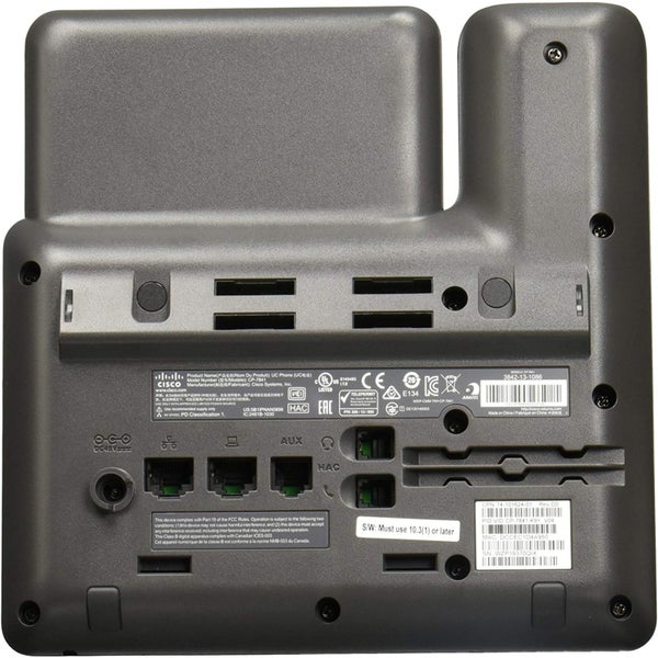 Cisco CP-7841-K9= 7800 Series PoE Voip Phone (Power Supply Not Included) Four Carousel 2