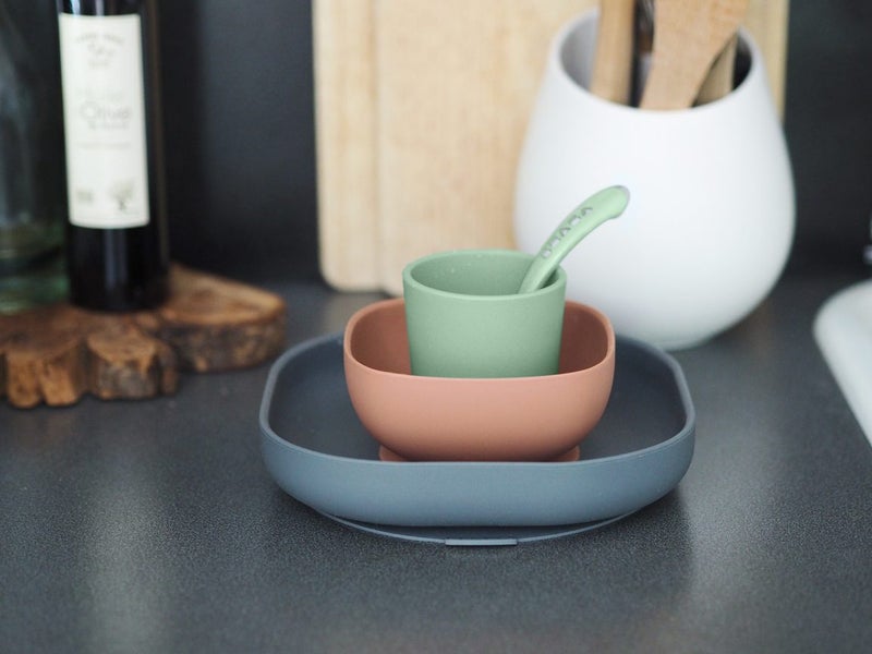 Beaba: Silicone Suction Meal Set - Mineral Carousel 5