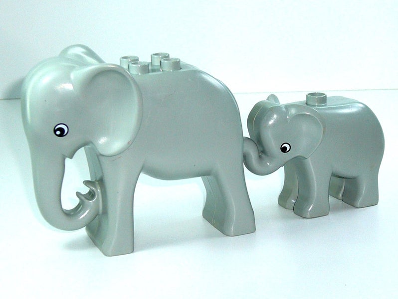 ®™DUPLO - Adult Elephant with movable head & Baby ~Vintage / Retired Items~ Carousel 2