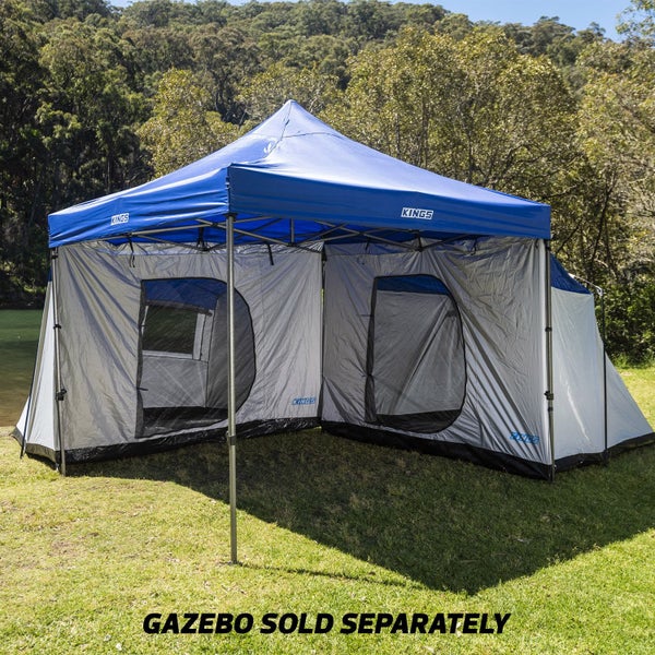 Adventure Kings Gazebo Hub Outdoor Camping Tent + Clear Top Canvas Bag Storage Carousel 9
