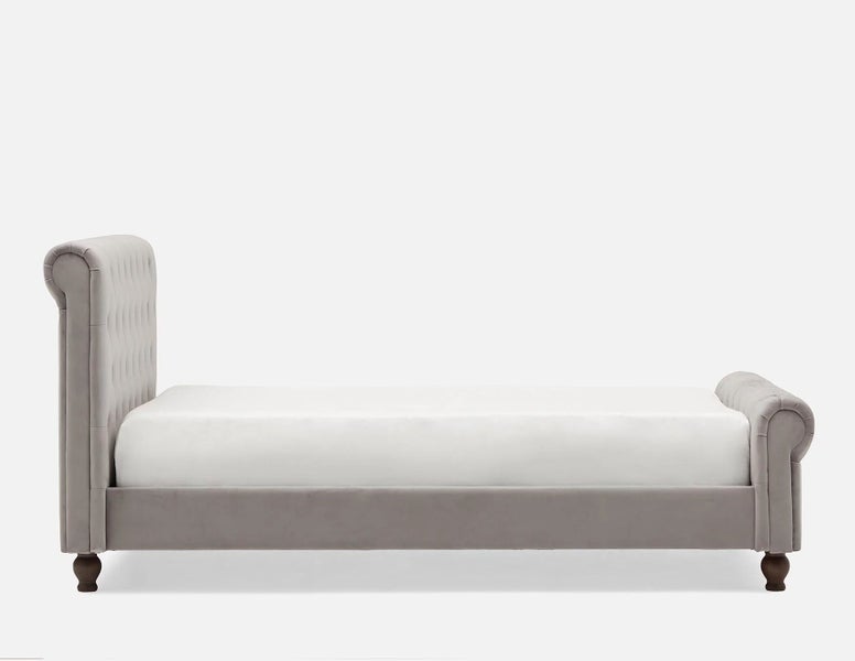 Queen Bed Velvet Champagne Carousel 2