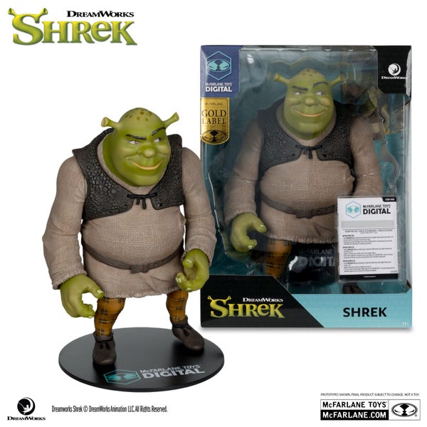 Shrek Posed Figure (PVC Statue) with McFarlane Digital Collectible (Gold Label) Carousel 1