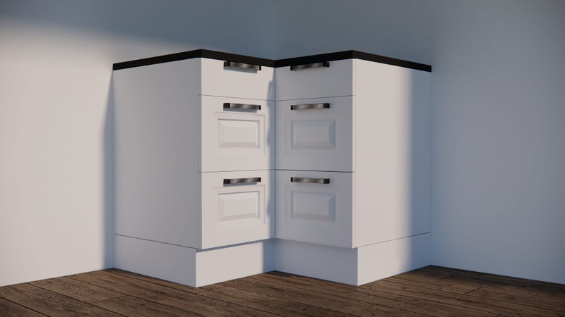 Kitchen Cabinet -French Matte White Fully Assembled Carousel 1