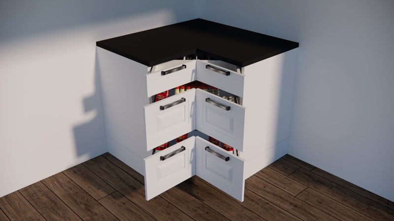 Kitchen Cabinet -French Matte White Fully Assembled Carousel 2