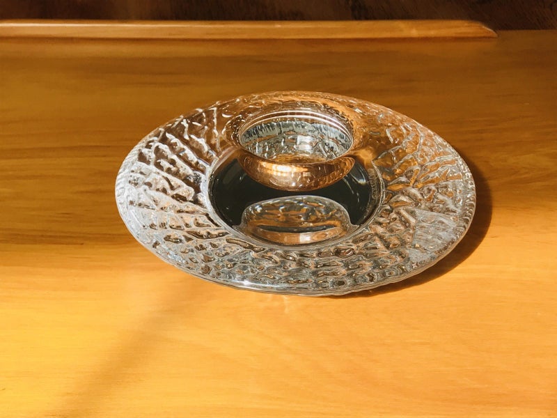 Orrefors Sweden discus votive tealight candle holder Carousel 1