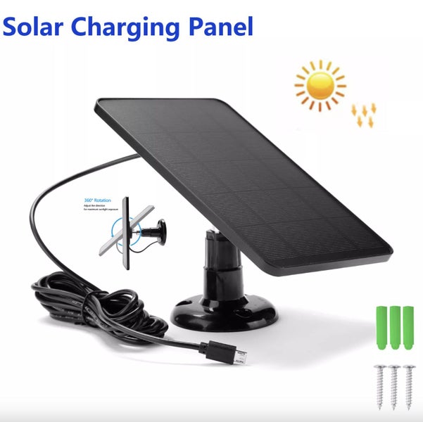 Solar Panel for CCTV Security Camera Eufy Arlo Wyze Swann Reolink Ring Blink Carousel 1