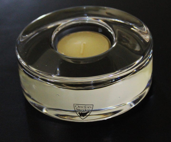 +++ SCANDINAVIAN "ORREFORS - SWEDEN" TEALIGHT CANDLEHOLDER +++ Carousel 1
