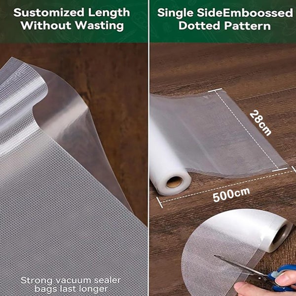 Food-grade Vacuum Sealer Storage Bags Roll*High Quality - Free Cut *28cmx5m* Carousel 11