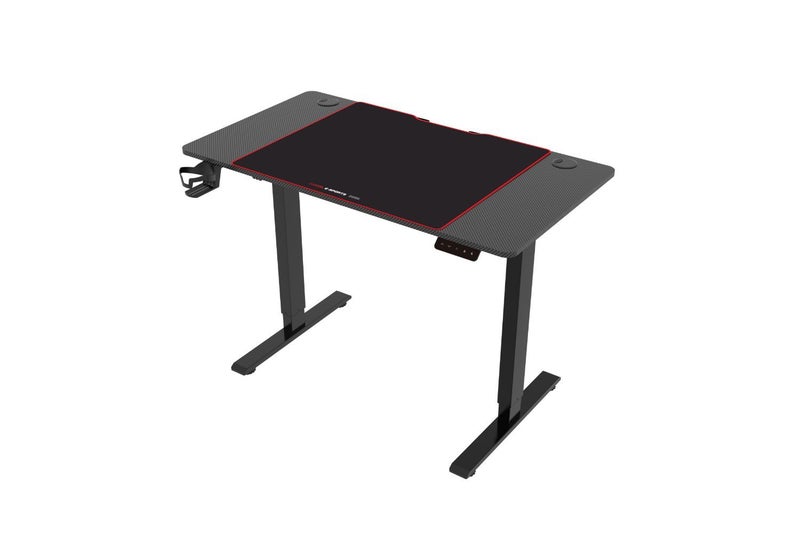 MATRIX 120 Height Adjustable Desk with Jumbo Mouse Pad (Black) Carousel 1