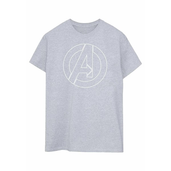 Avengers Unisex Adult Outline Logo T-Shirt Carousel 1