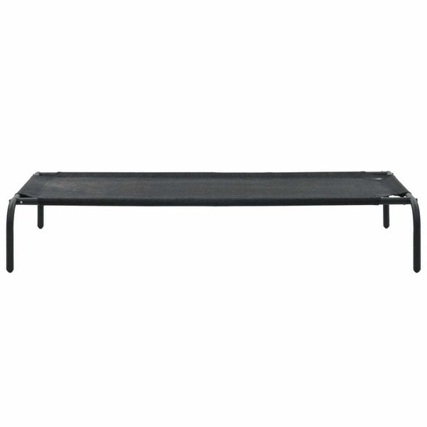 vidaXL Elevated Dog Bed Black L Textilene Carousel 2