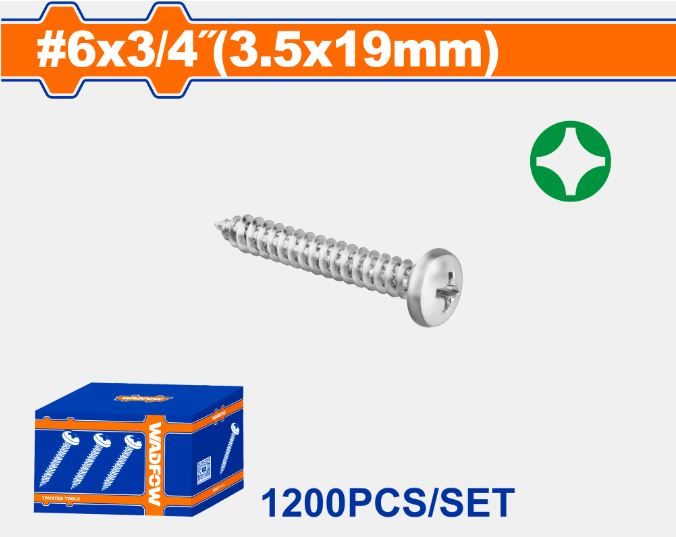 1200pc Pan Head Self-Tapping Screw Set Carousel 1