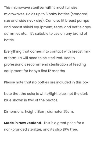 Baby first microwave steriliser with brush Carousel 6