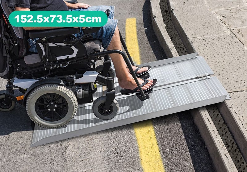 Folding Wheelchair Ramp Mobility Aid Steps Carousel 2