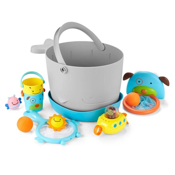 Skip Hop Moby Stowaway Bath Toy Bucket Carousel 2