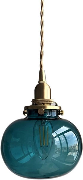Vintage Pendant Light Glass Hanging Lamp Carousel 8