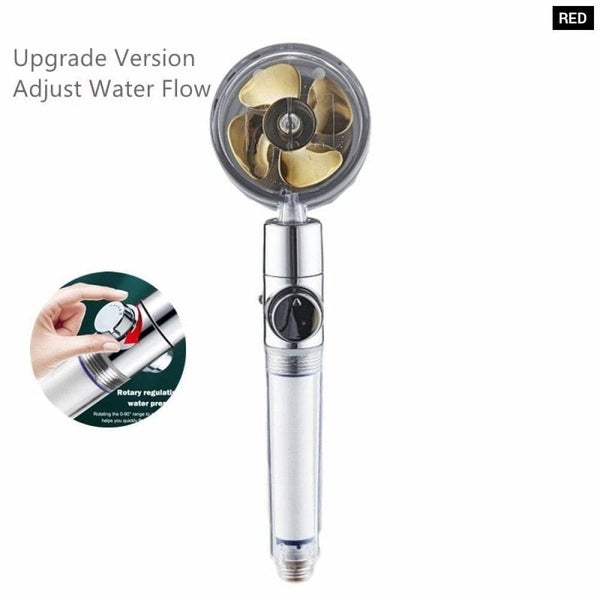 Propeller Shower Head Rainfall High Preassure Water Saving Bathroom Shower Ac... Carousel 1