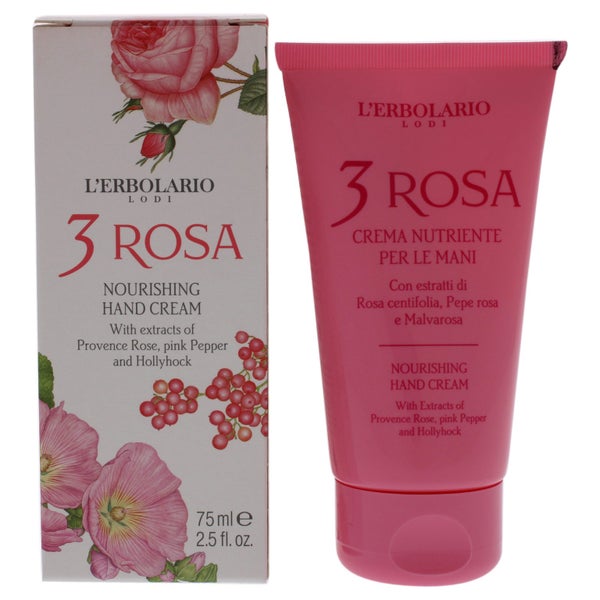3 Rosa Nourishing Hand Cream by LErbolario for Unisex - 2.5 oz Cream Carousel 1