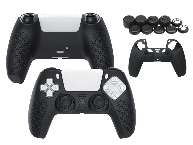 Silicone Skin Case Cover and 10 Grip Caps for Sony PS5 Controller Accessories Carousel 1
