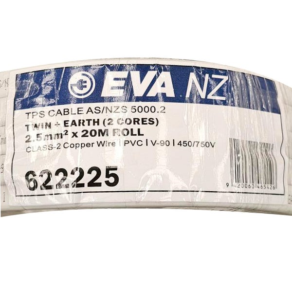 Electrical TPS Cable 2.5mm x 20M - White Carousel 2