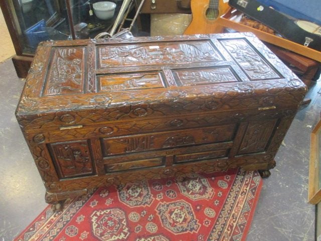 CAMPHOR CARVED CHEST Carousel 7