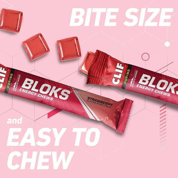Clif Bloks Energy Chews - STRAWBERRY Carousel 2