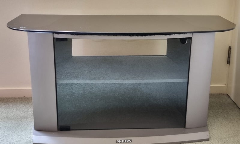 TV cabinet with shelf, glass door and glass top Carousel 2