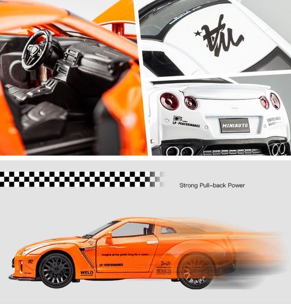 Nissan GTR Metal Body Car Toy Car Model Carousel 9