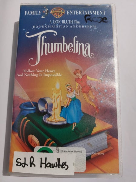 Thumbelina, Jodi Benson, VHS Tape, Vintage Video, Movie, G, 1994 Carousel 1
