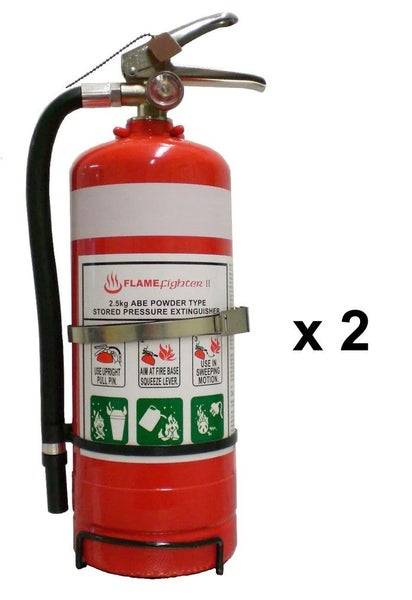 Dry Powder 2.5KG Extinguisher Twin pack (Fire Products NZ) Carousel 1