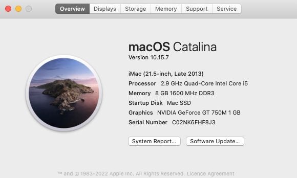 (RazorThin 5mm) iMac 21.5" IPS, Quad-Core i5-4570S, 8G, 240G SSD, Catalina10.15 Carousel 2