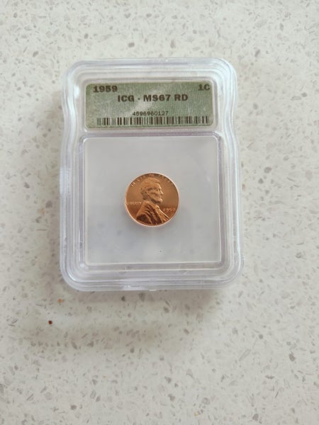 1959 MS 67 US Penny !!! Catalogue Value $600 USD !!! Carousel 1